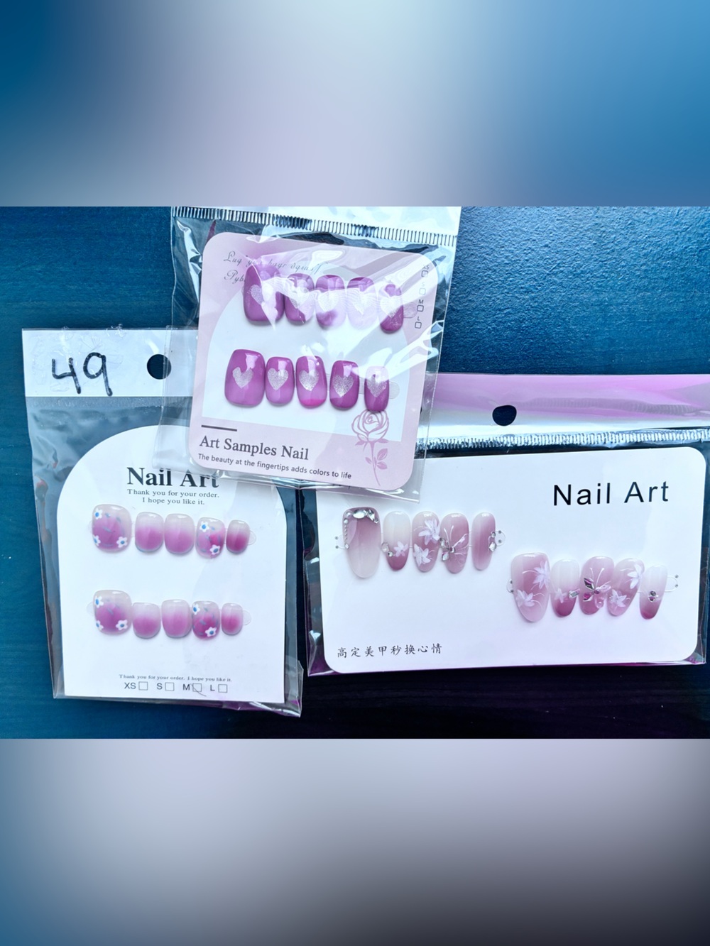 Pink Floral & Ombre Press-On Nail Set - Multiple Styles